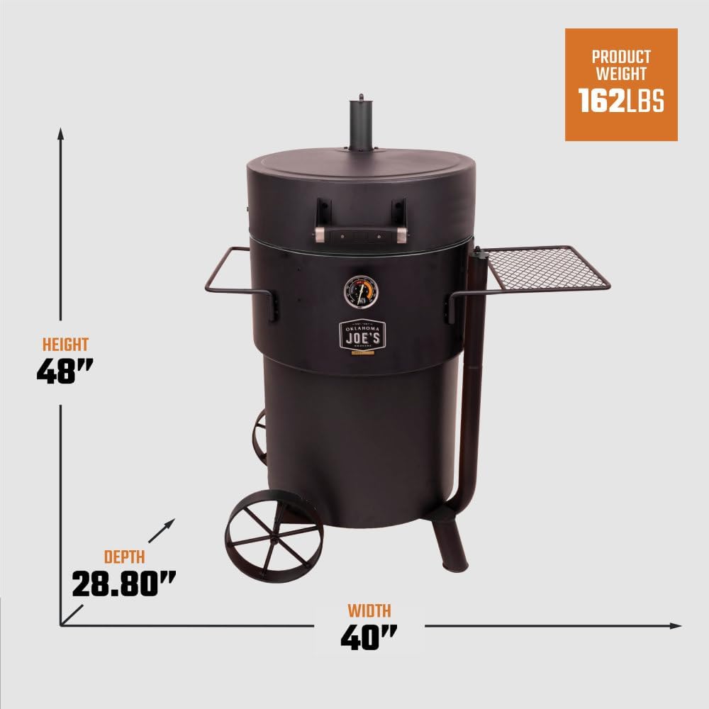 Oklahoma Joe's Bronco Pro Charcoal Smoker - 366 Sq In