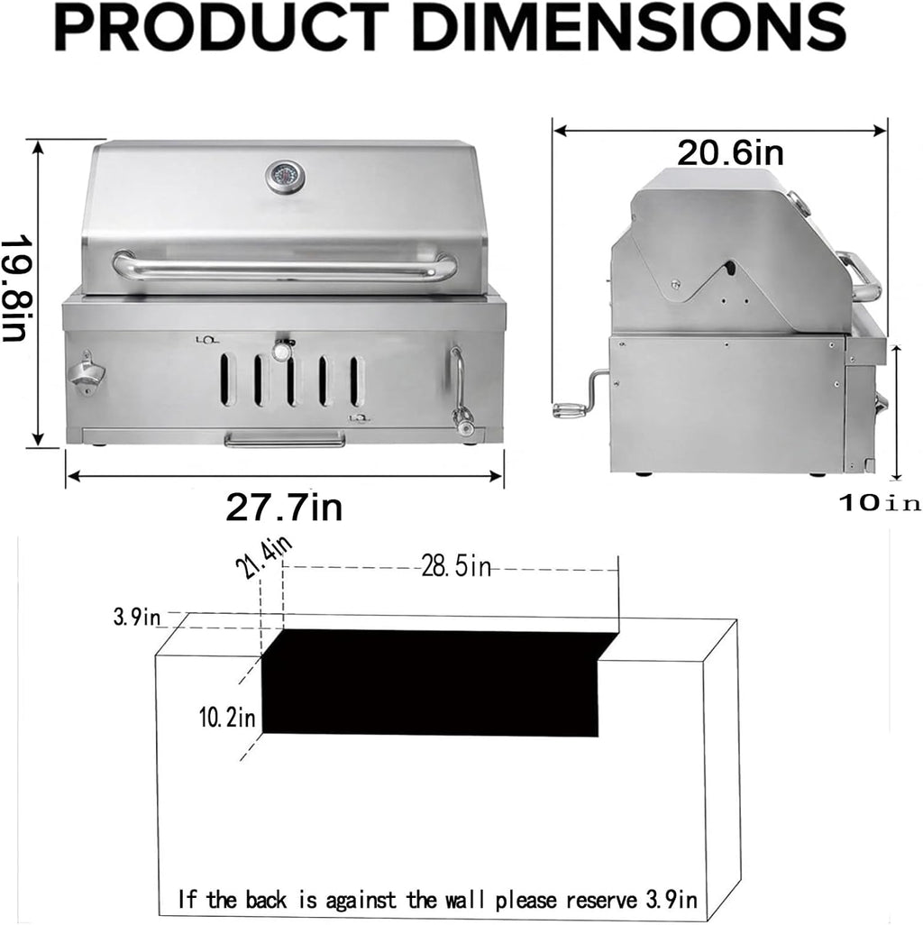 Fdsag Built-In Charcoal Grill