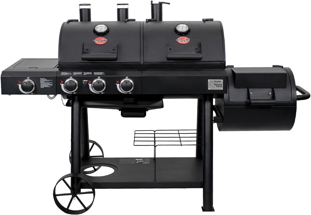 Char-Griller Texas Trio Charcoal Smoker - 3-Burner, 1390 Sq In