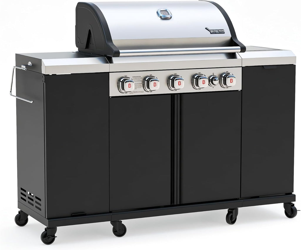 Brand-Man Built-In Gas Grill - 6-Burner