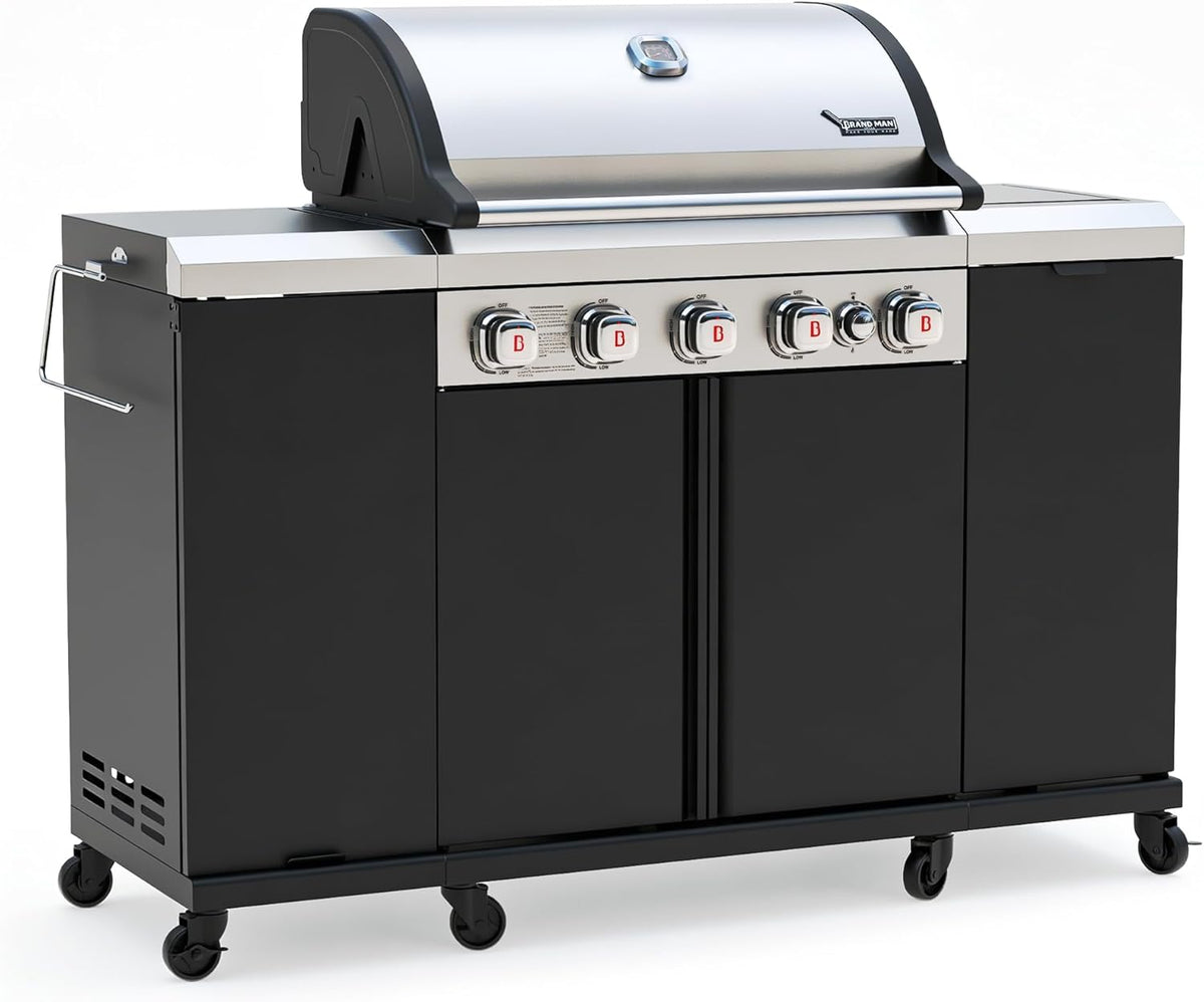 Brand-Man Built-In Gas Grill - 6-Burner