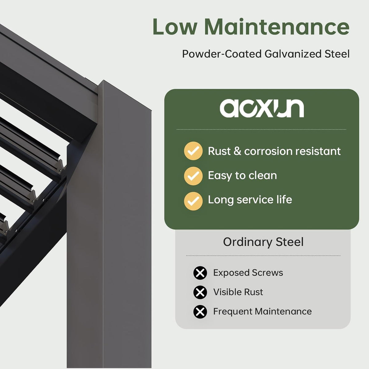 Aoxun 10' x 12' Louvered Pergola