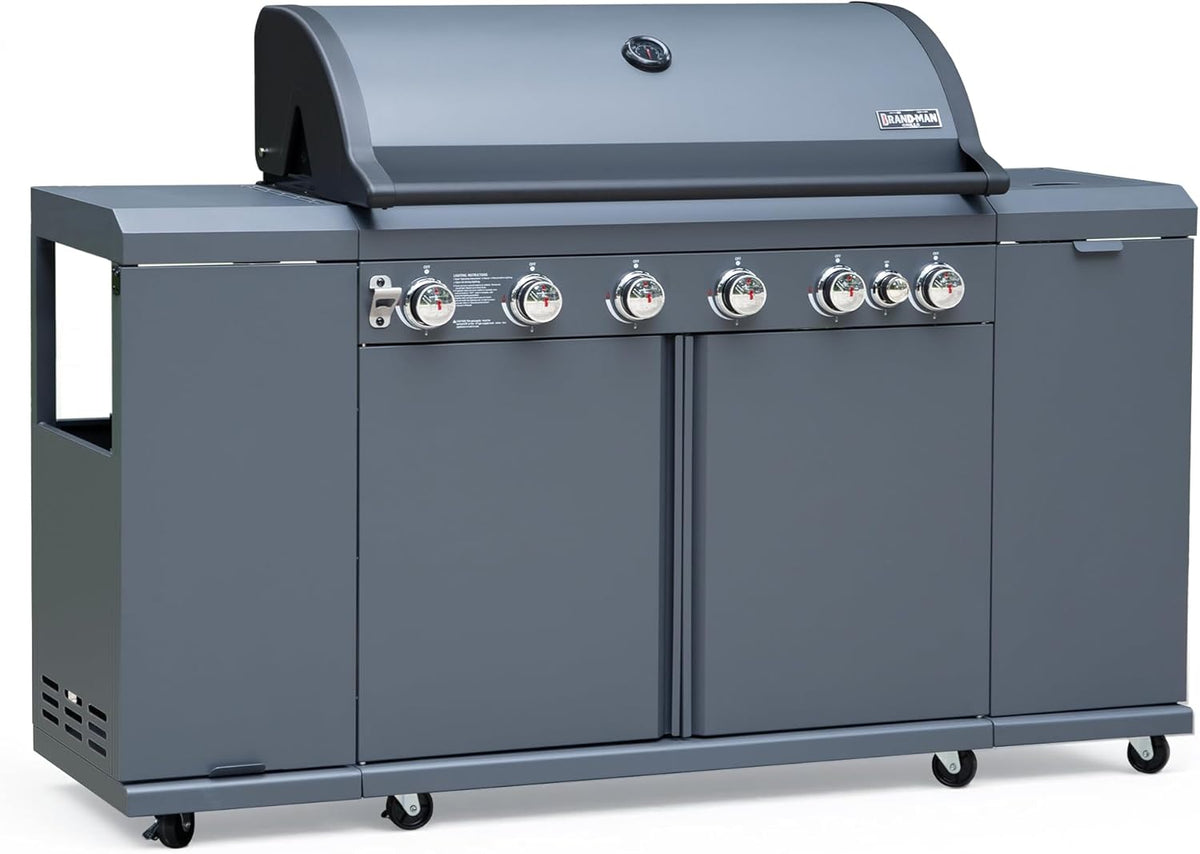 Brand-Man Built-In Gas Grill - 6-Burner