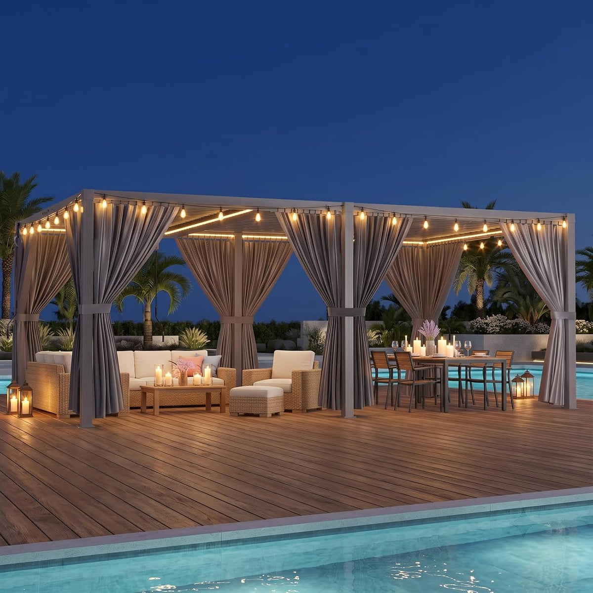 ADRERIC 10' x 13' Louvered Pergola