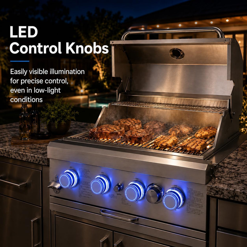 Hvlwyaz Built In Built-In Gas Grill - 4-Burner