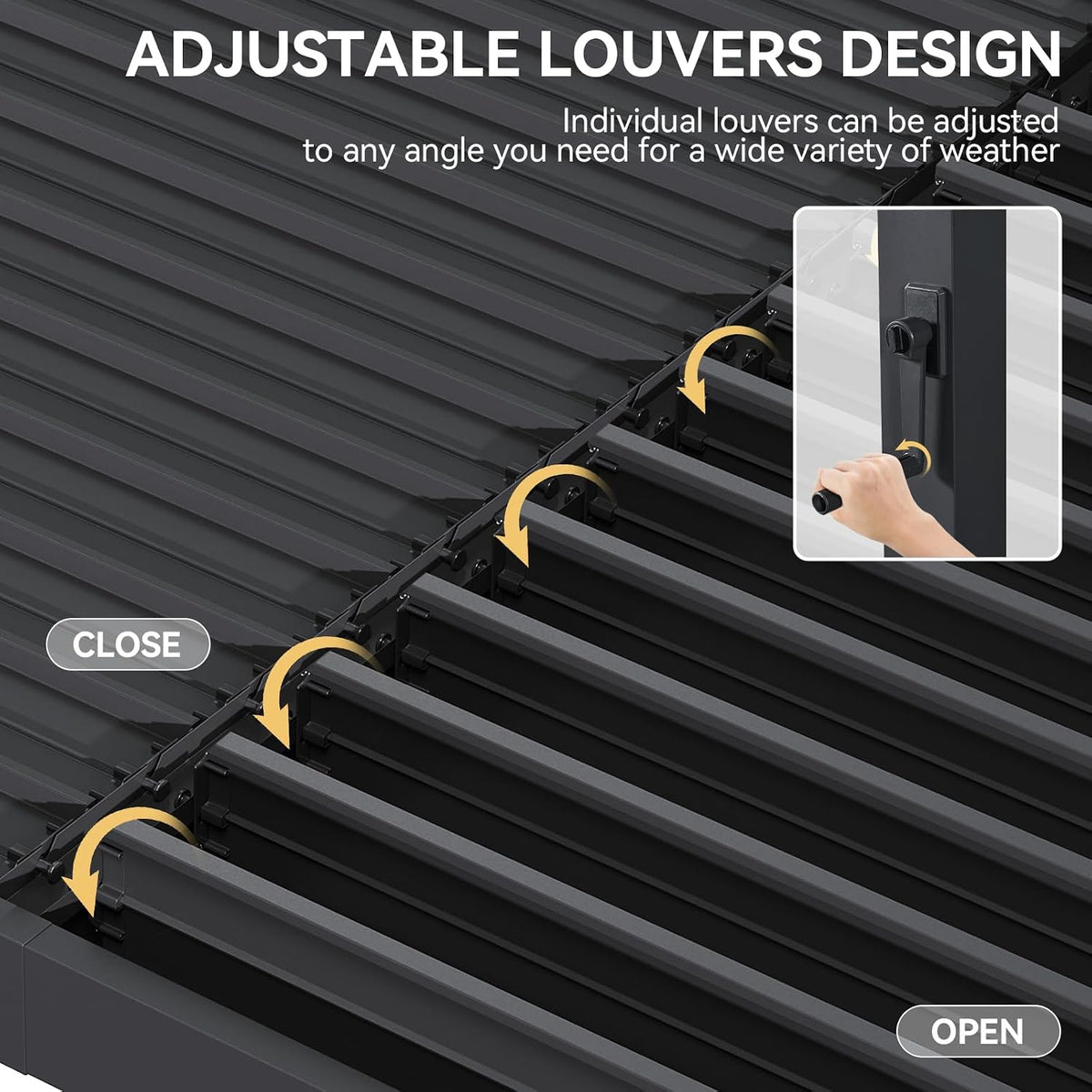 Aoxun 10' x 20' Louvered Pergola