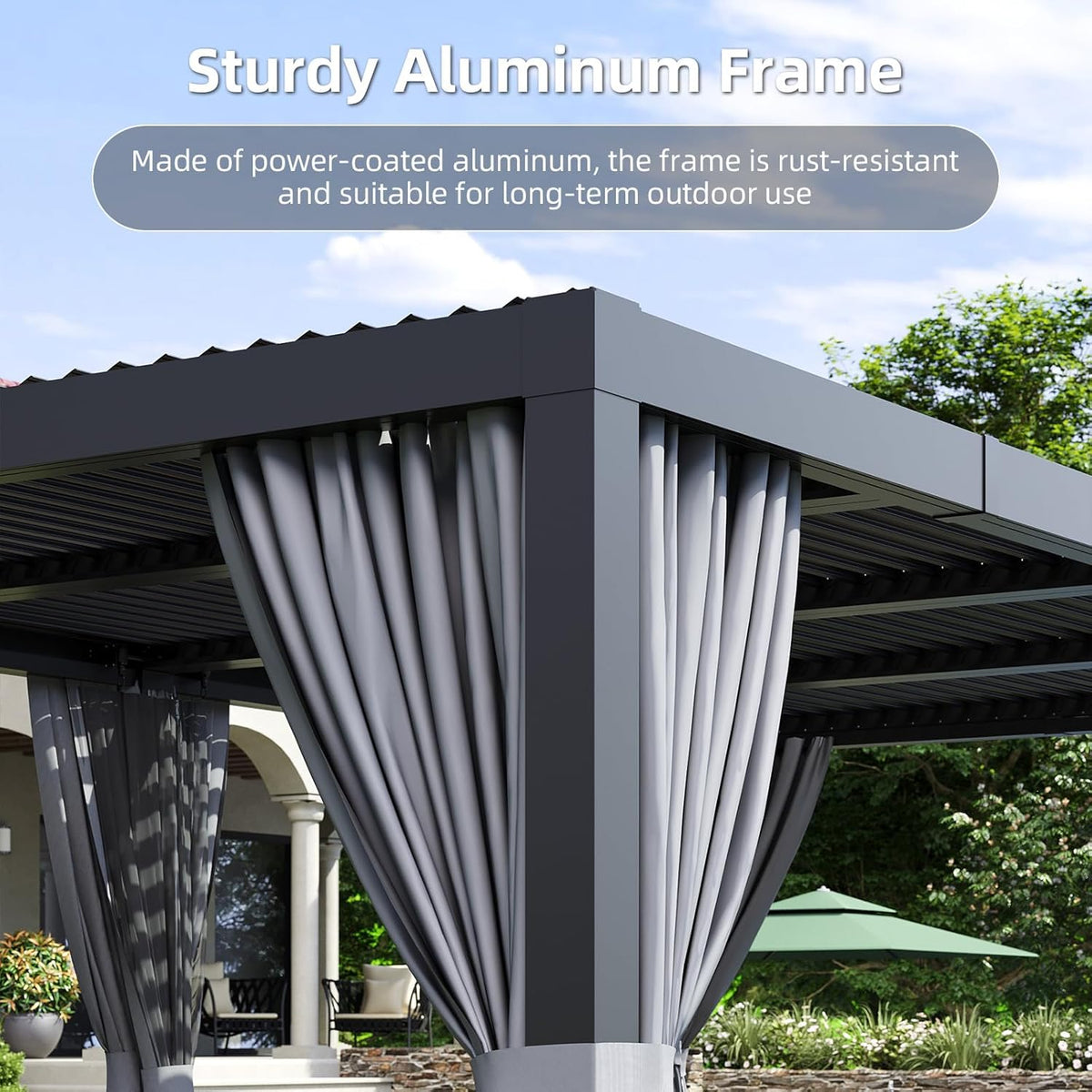 Aoxun 12' x 16' Louvered Pergola