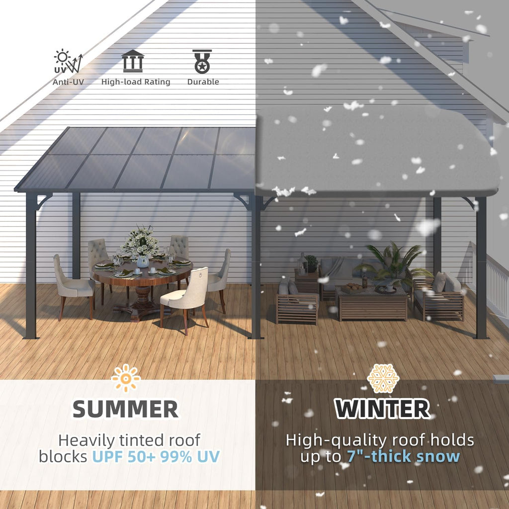 AECOJOY 20' x 8' Lean-to Gazebo