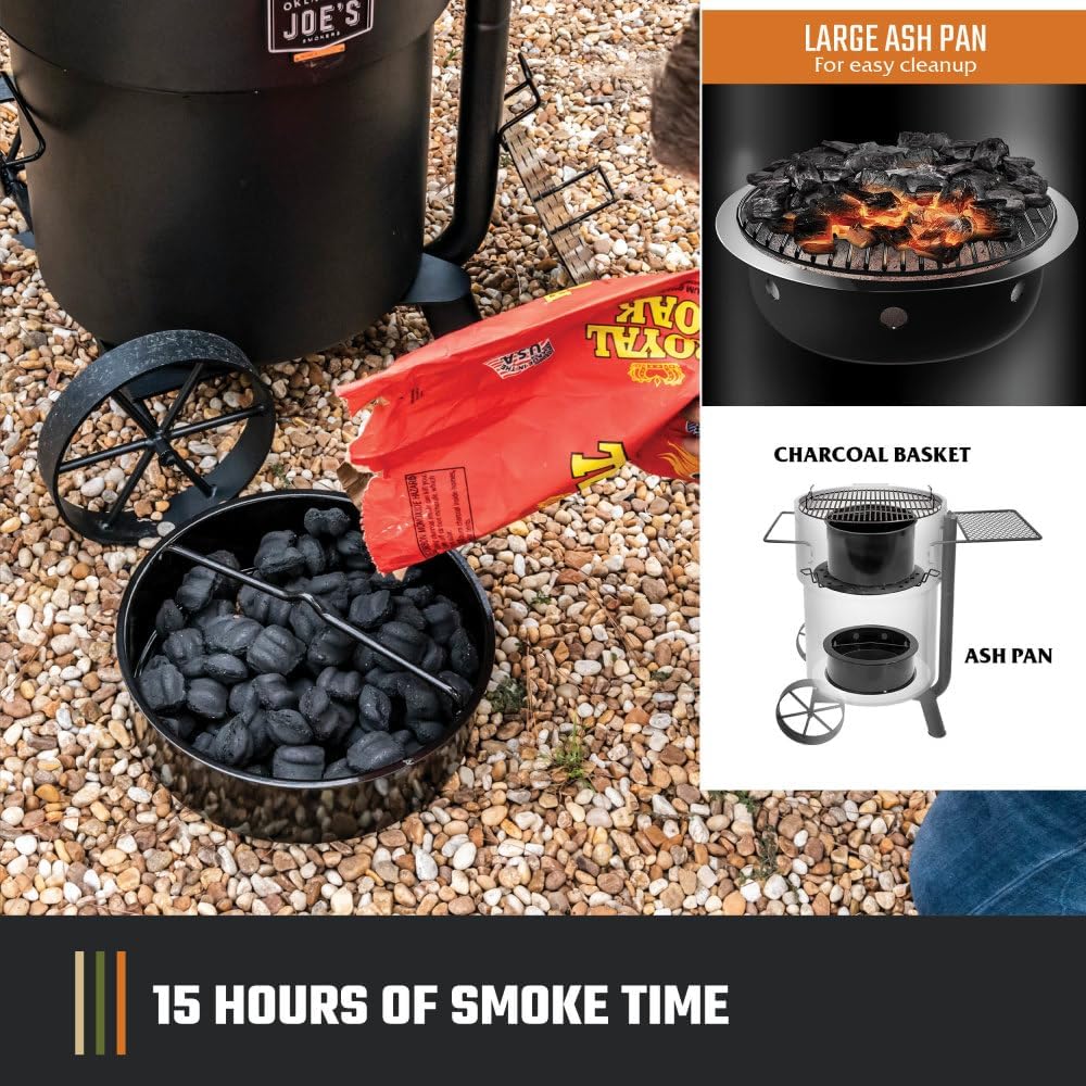 Oklahoma Joe's Bronco Pro Charcoal Smoker - 366 Sq In