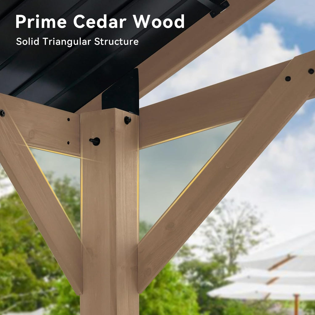 Aoxun 12' x 20' Wood Gazebo