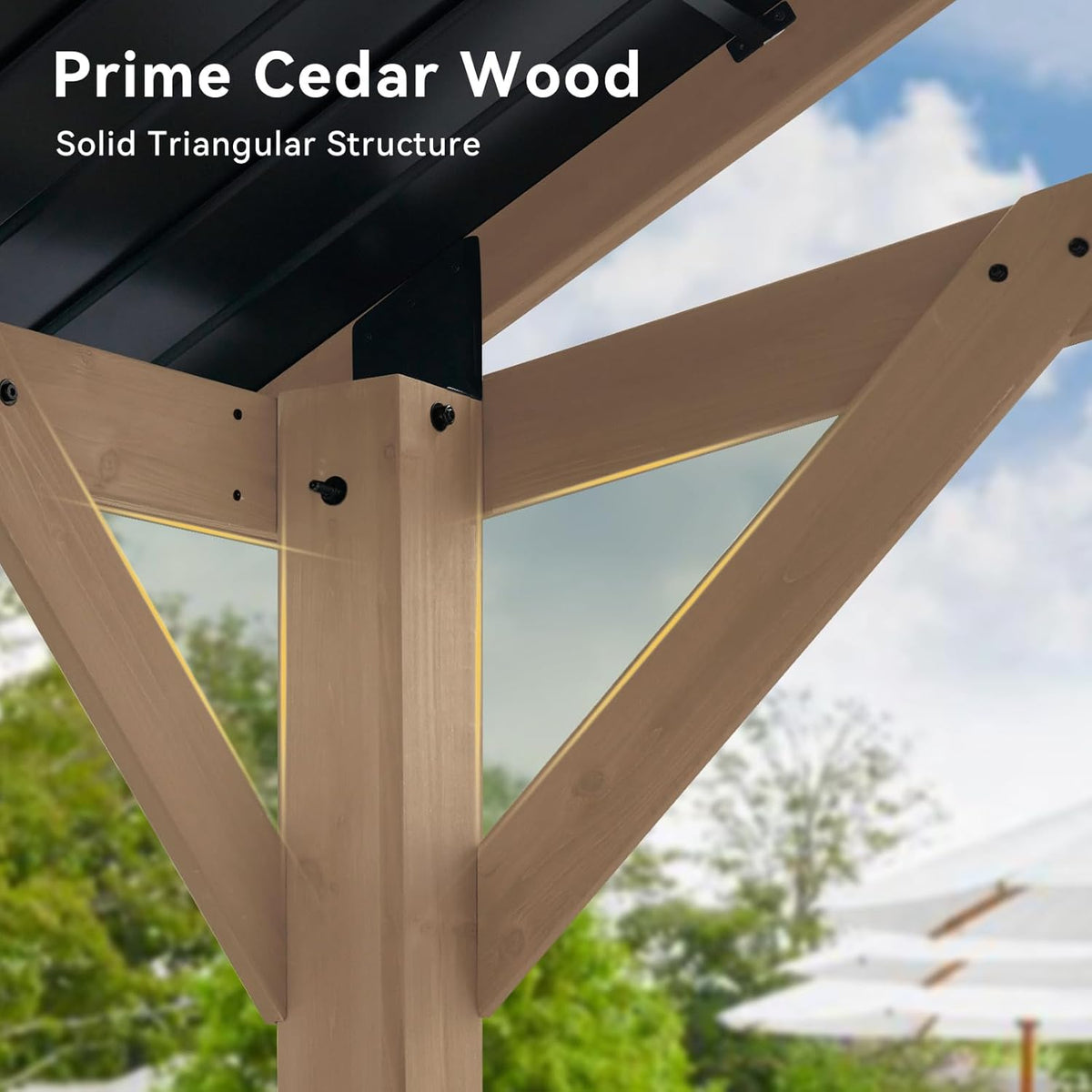 Aoxun 12' x 20' Wood Gazebo