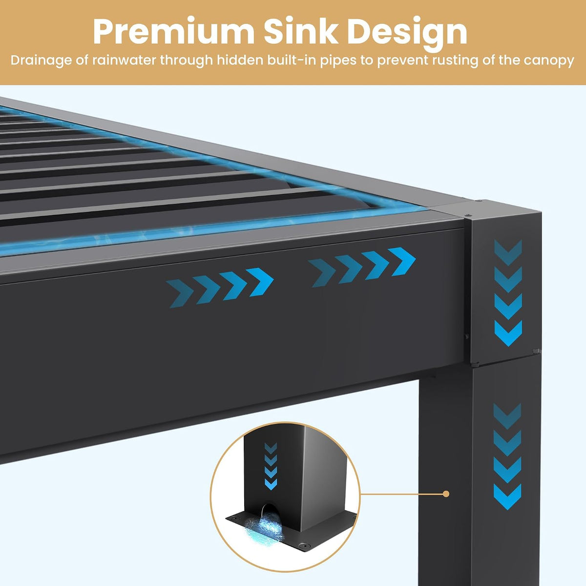 Greesum 10' x 10' Motorized Louvered Pergola