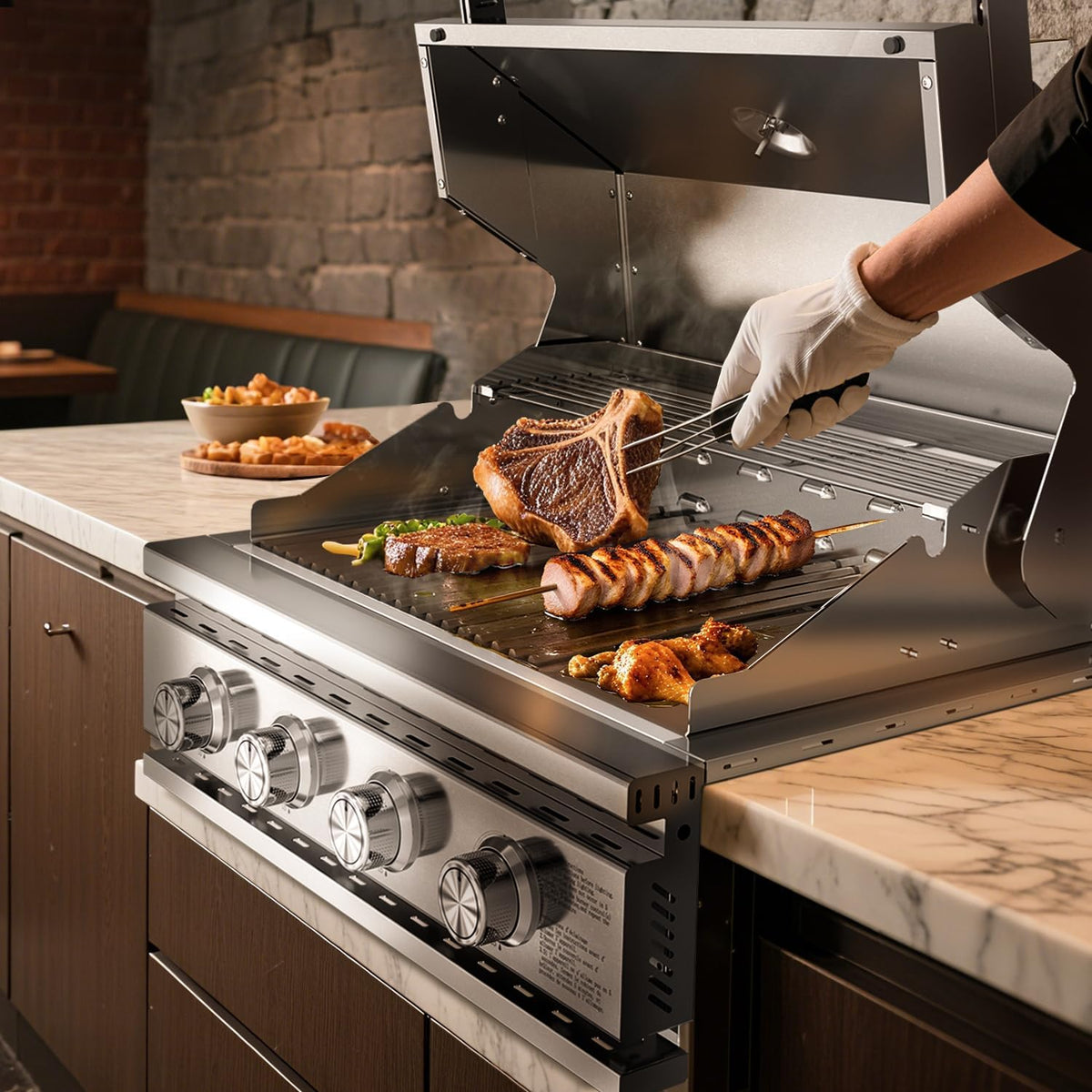 Electactic Built In Gas Grill - 4-Burner, 516 Sq In