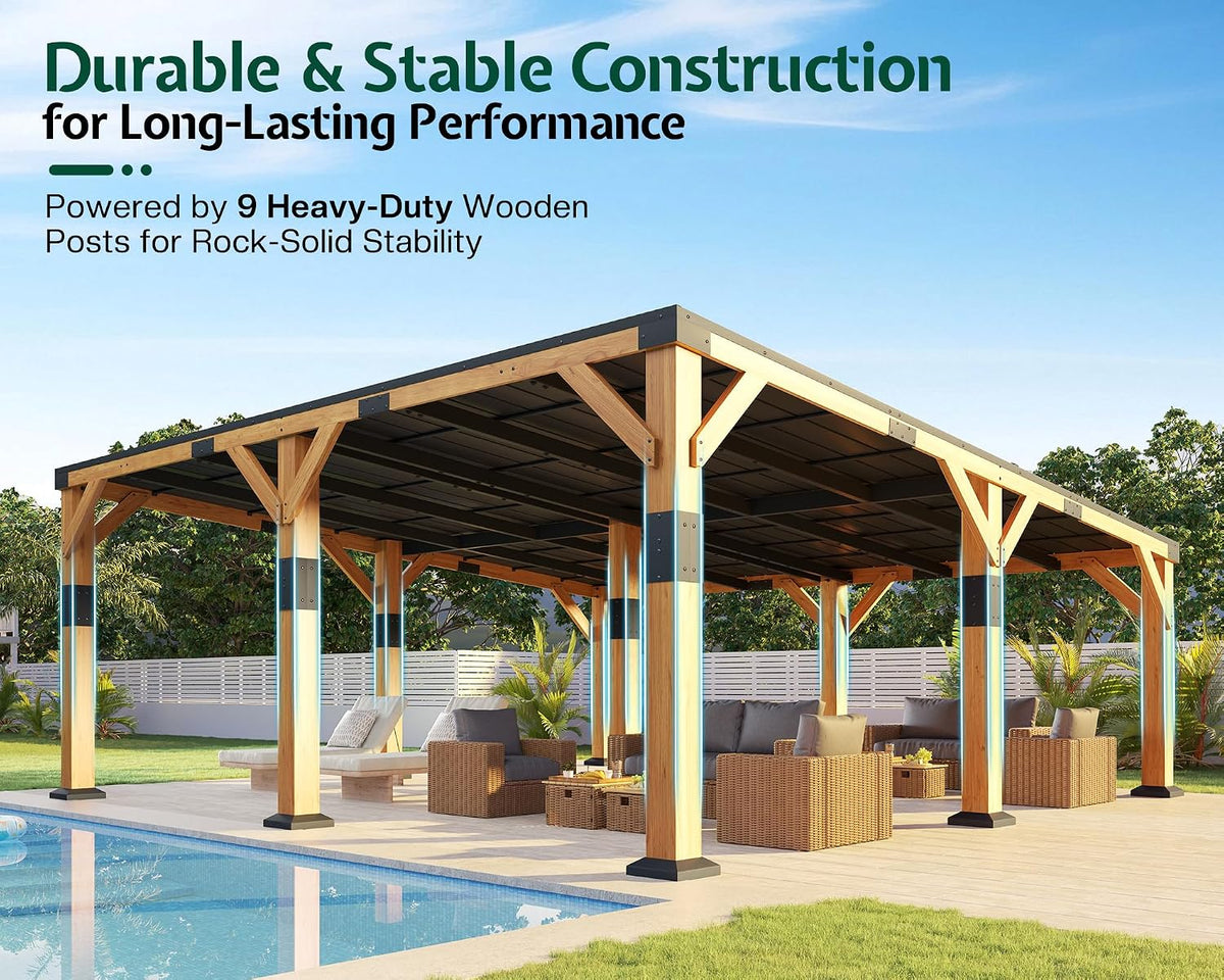 Jocisland 20' x 20' Wood Gazebo