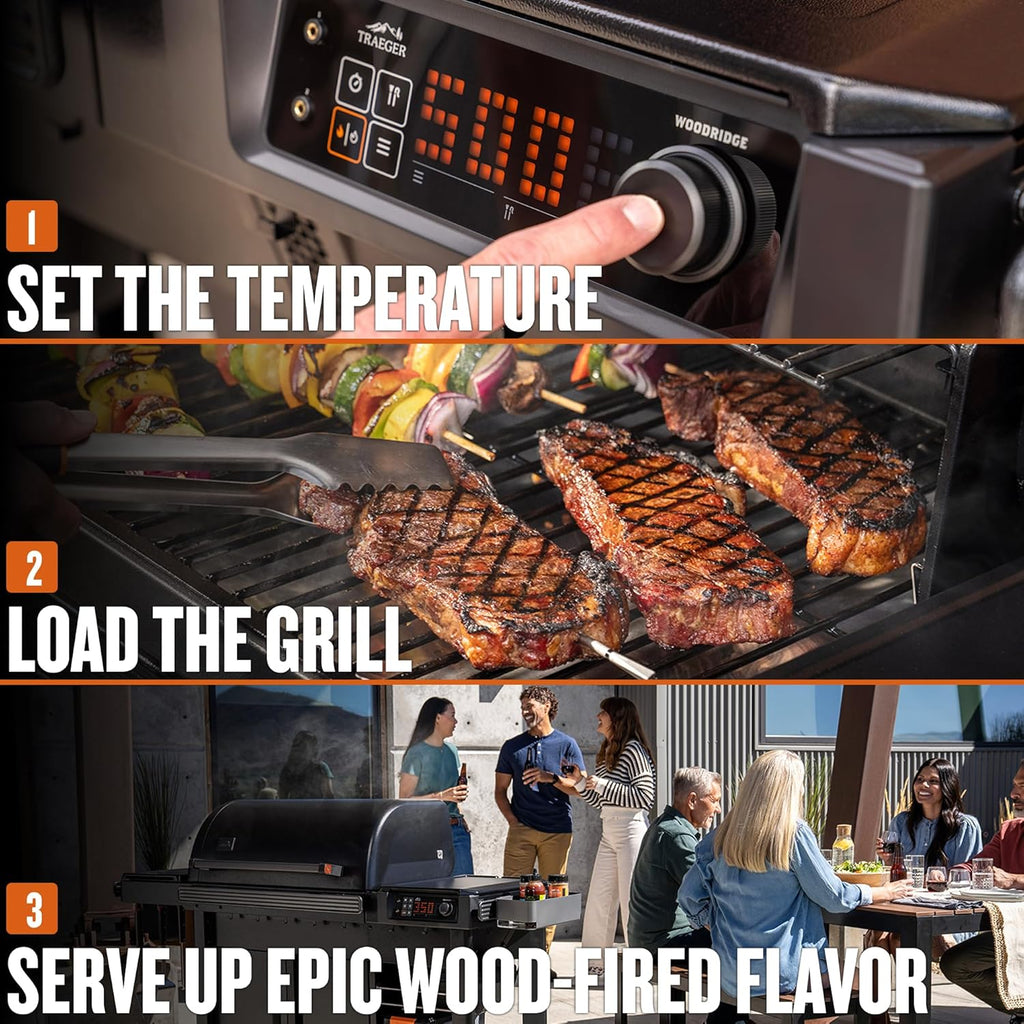 Traeger Woodridge Pro Wood Pellet Grill & Smoker - 970 Sq In