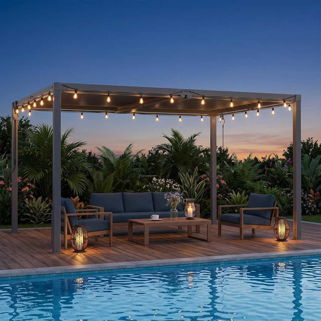 ADRERIC 10' x 13' Louvered Pergola