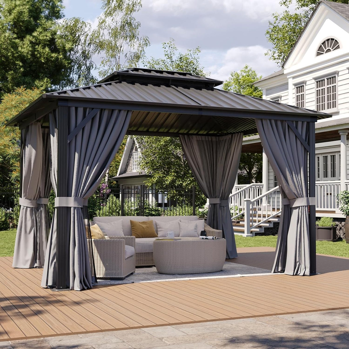 Aoxun 12' x 16' Hardtop Gazebo