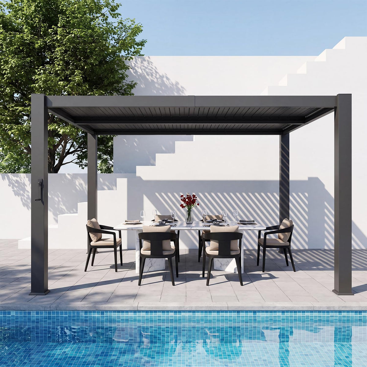 Aoxun 10' x 20' Louvered Pergola