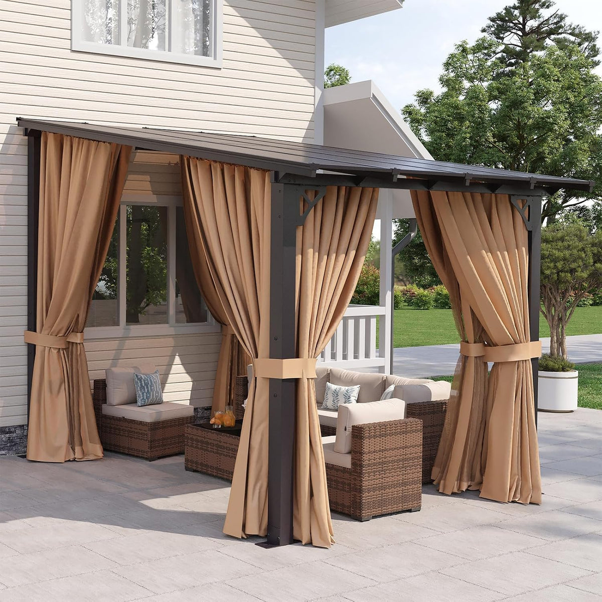 Aoxun 20' x 10' Lean-to Gazebo