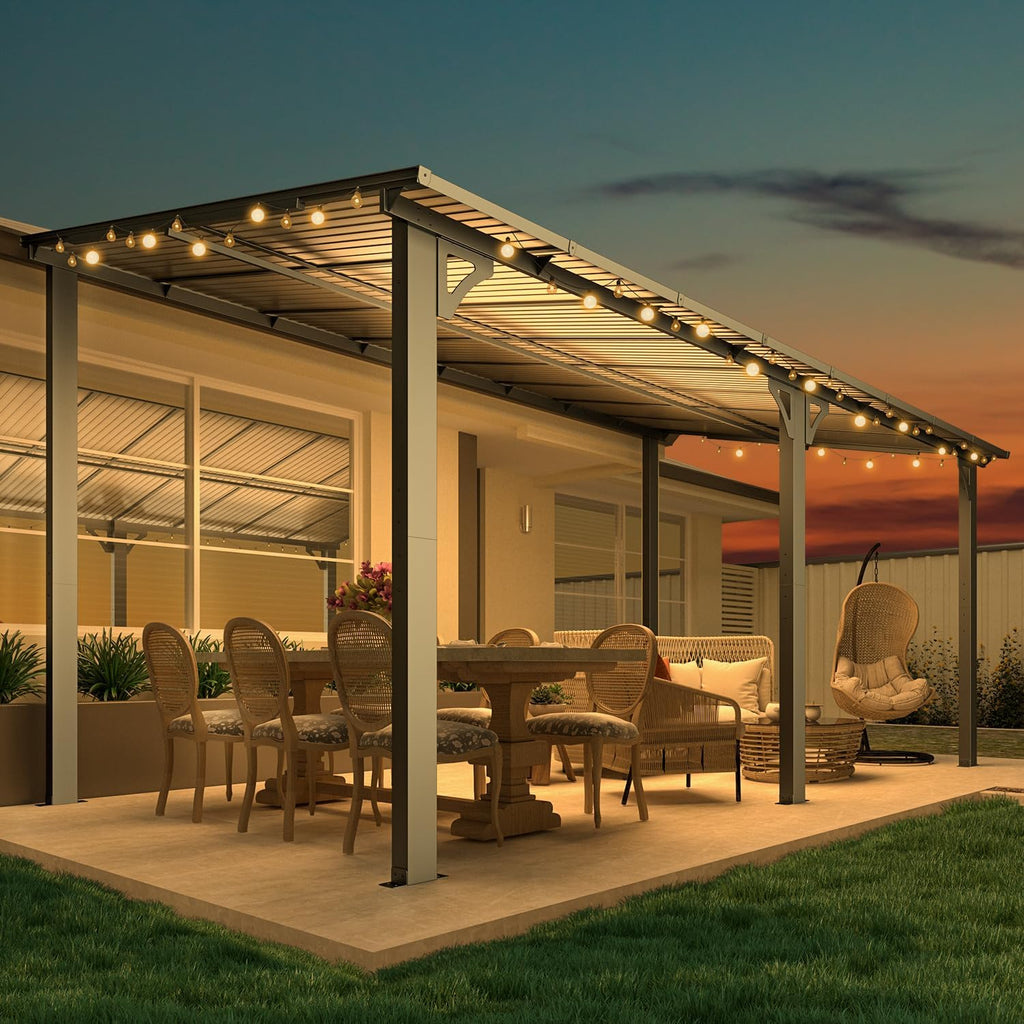 AECOJOY 20' x 8' Lean-to Gazebo