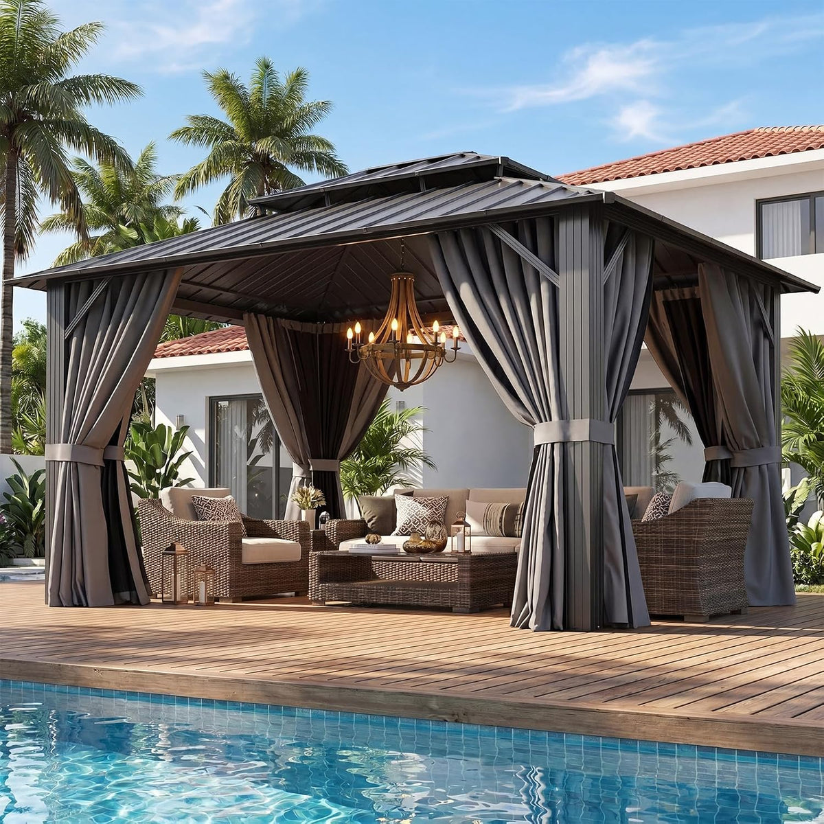 Aoxun 20' x 12' Hardtop Gazebo