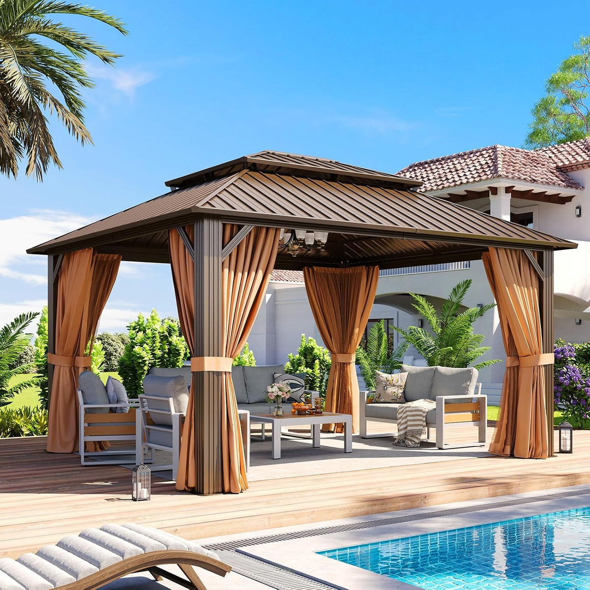 Aoxun 20' x 12' Hardtop Gazebo