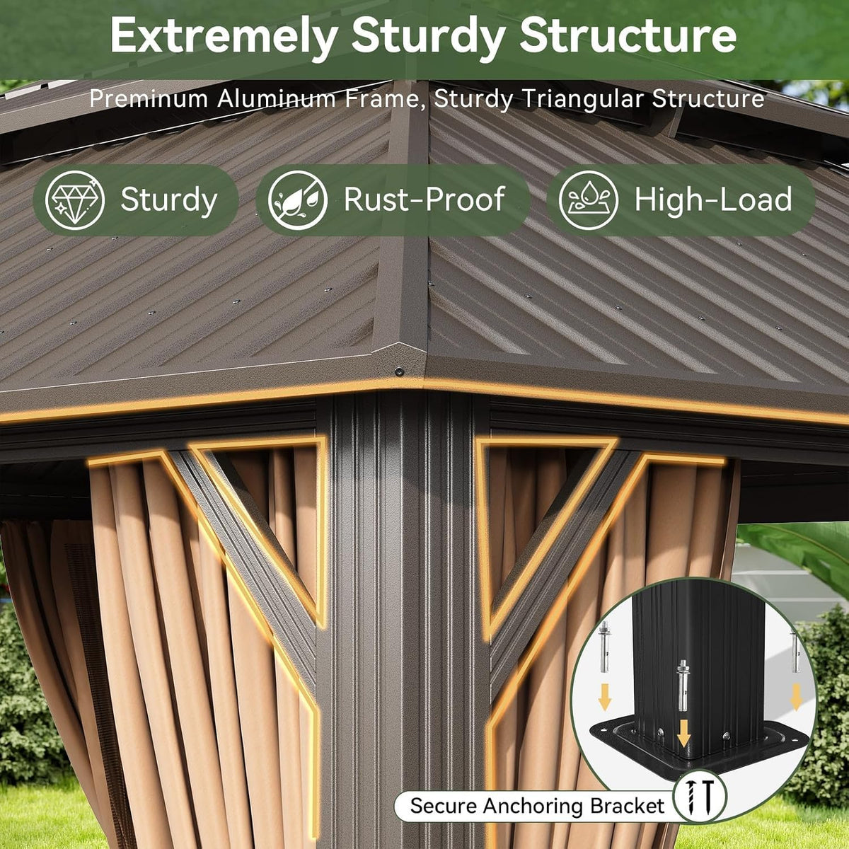 Aoxun 20' x 12' Hardtop Gazebo