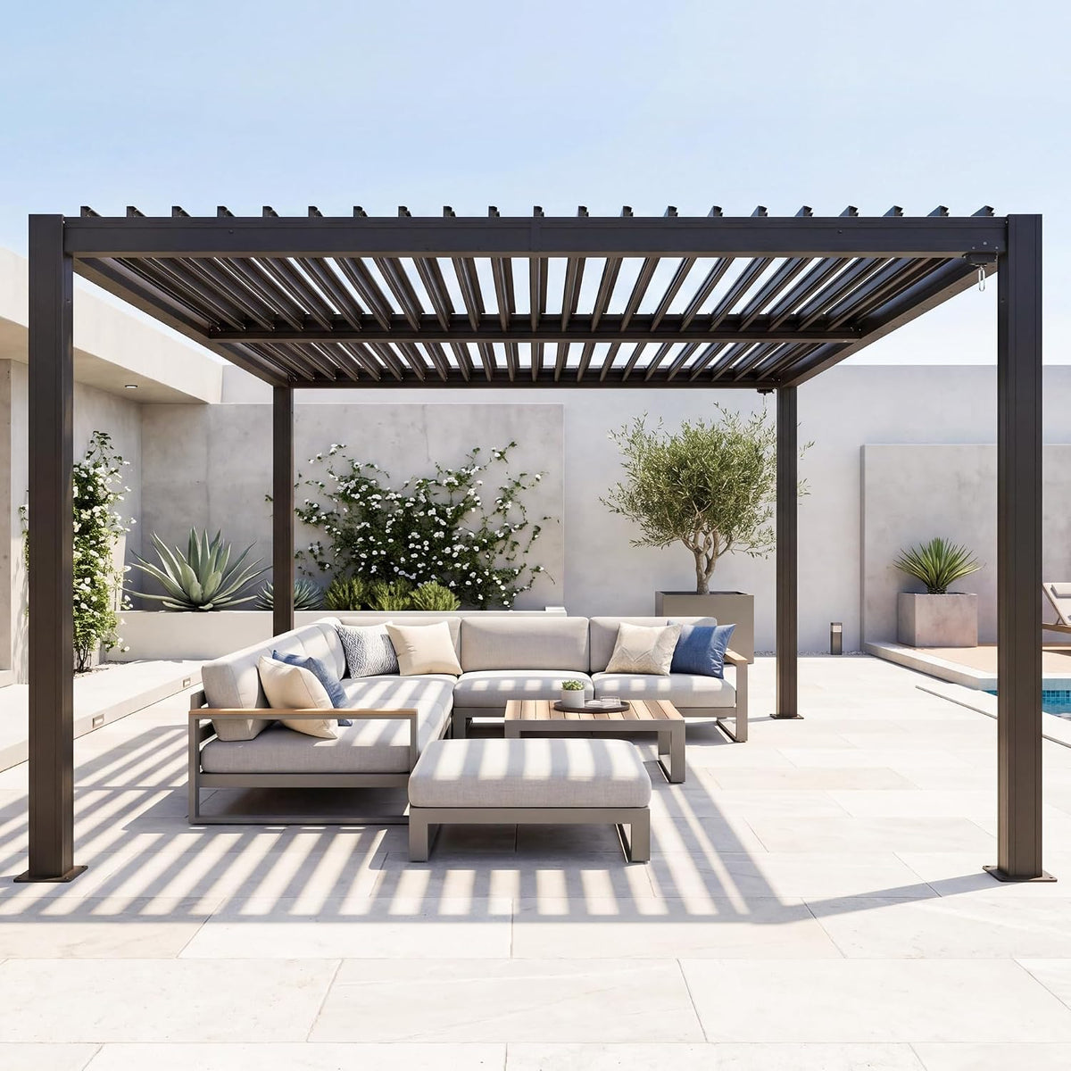 Domi 14' x 24' Louvered Pergola