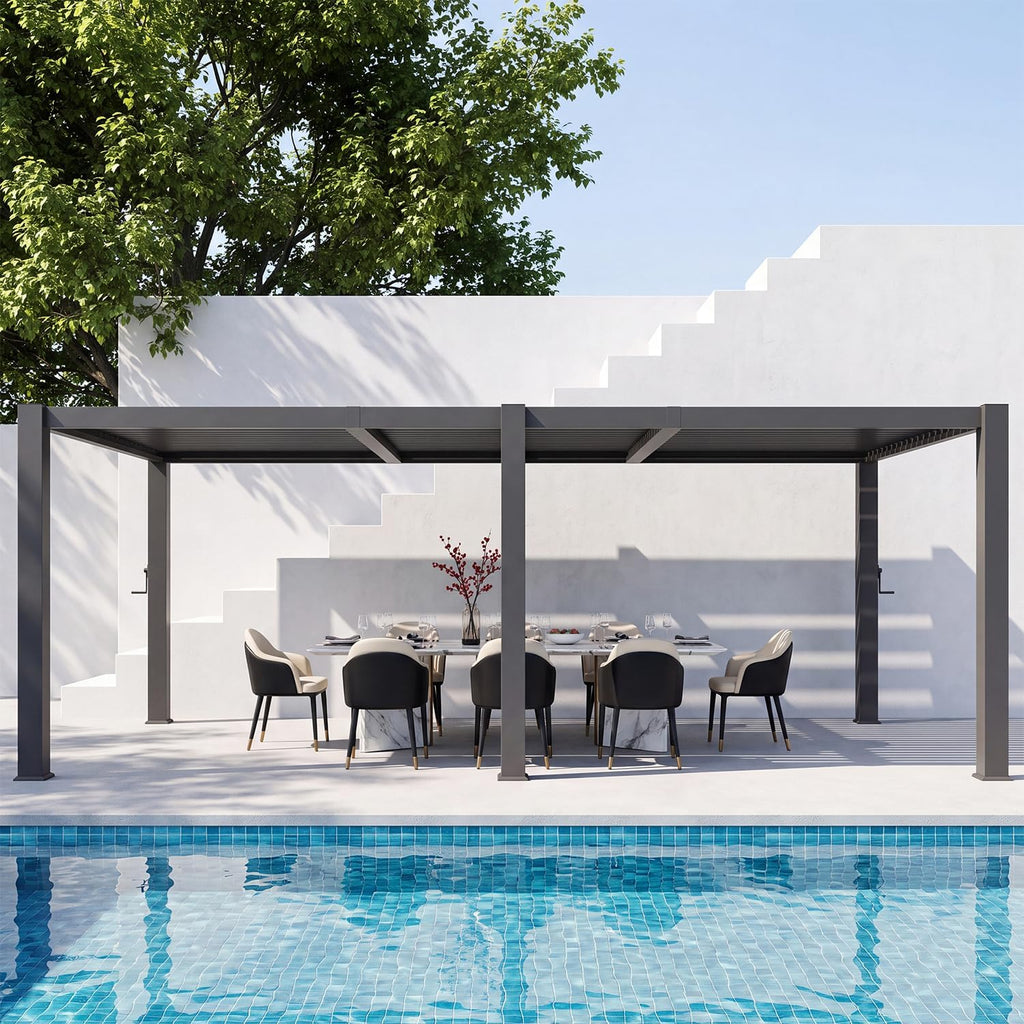 Aoxun 10' x 20' Louvered Pergola
