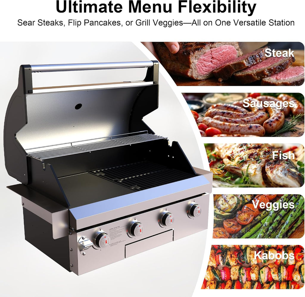 Brand-Man Built-In Built-In Gas Grill - 4-Burner