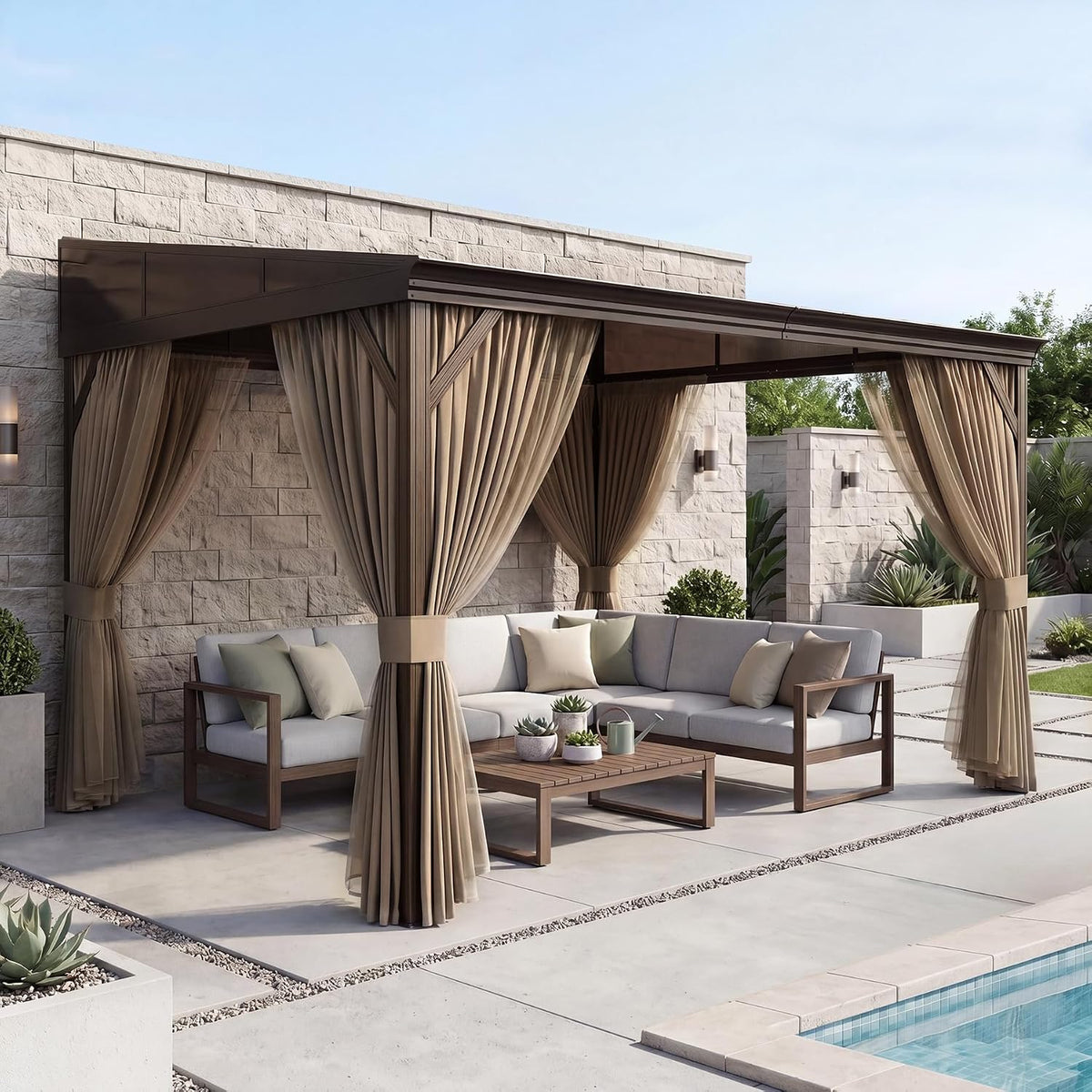 Domi 12' x 14' Lean-to Gazebo