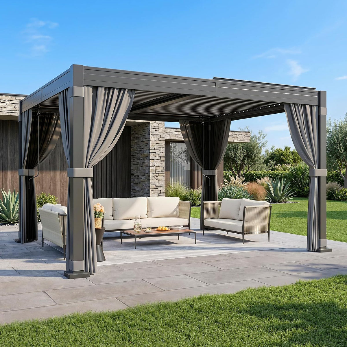Airwire 10' x 12' Louvered Pergola