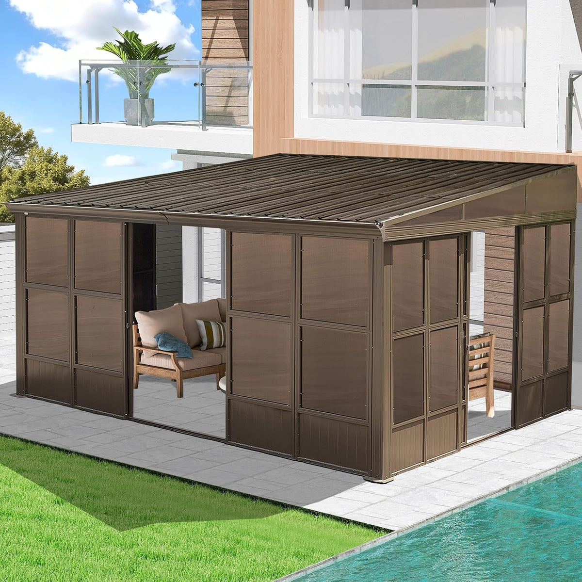 Domi 12' x 16' Lean-to Gazebo