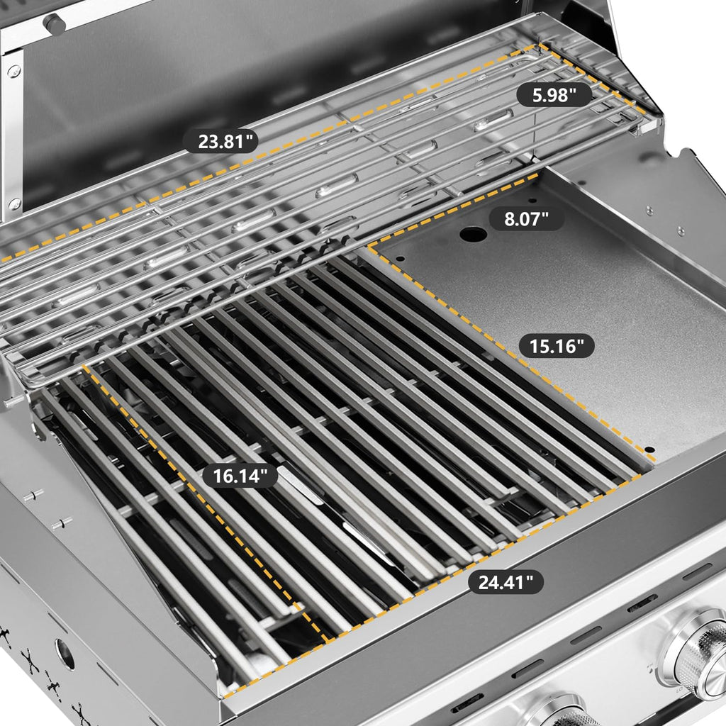 Electactic Built In Gas Grill - 4-Burner, 516 Sq In