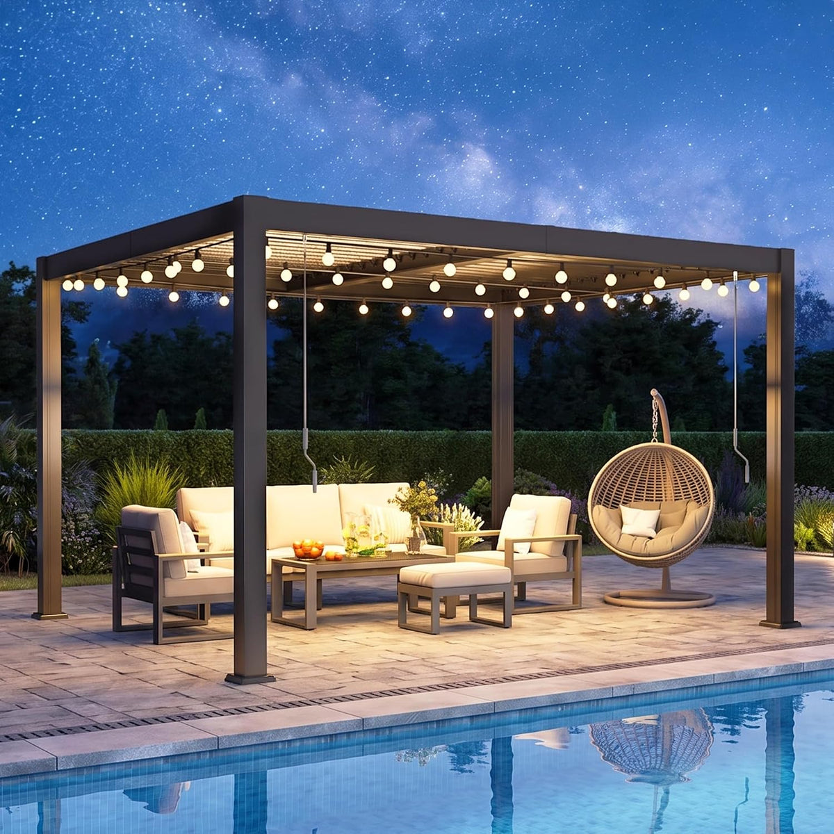 FansaFurn 12' x 16' Louvered Pergola