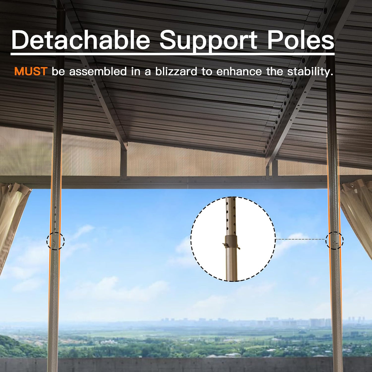 Domi 12' x 16' Lean-to Gazebo