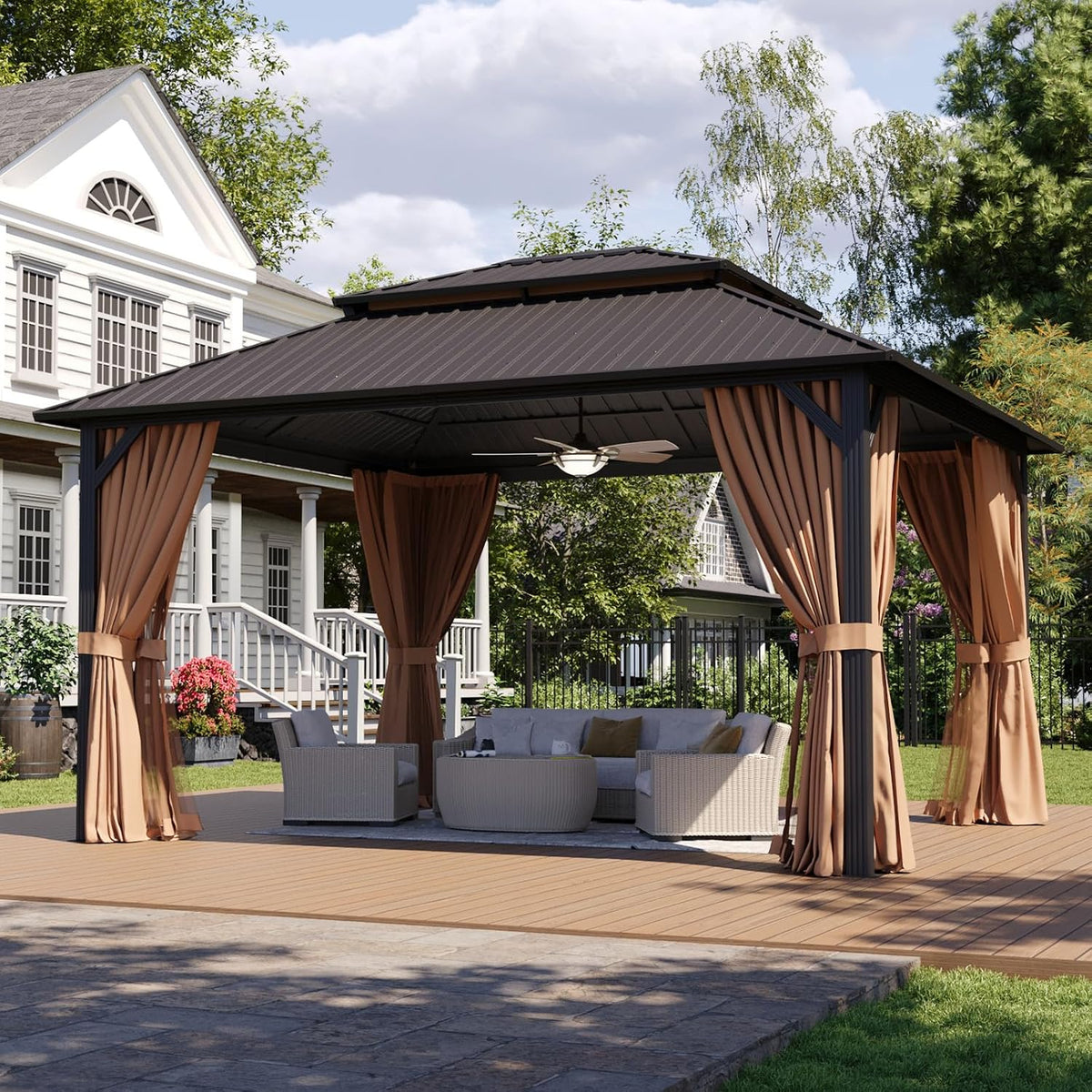 Aoxun 12' x 16' Hardtop Gazebo