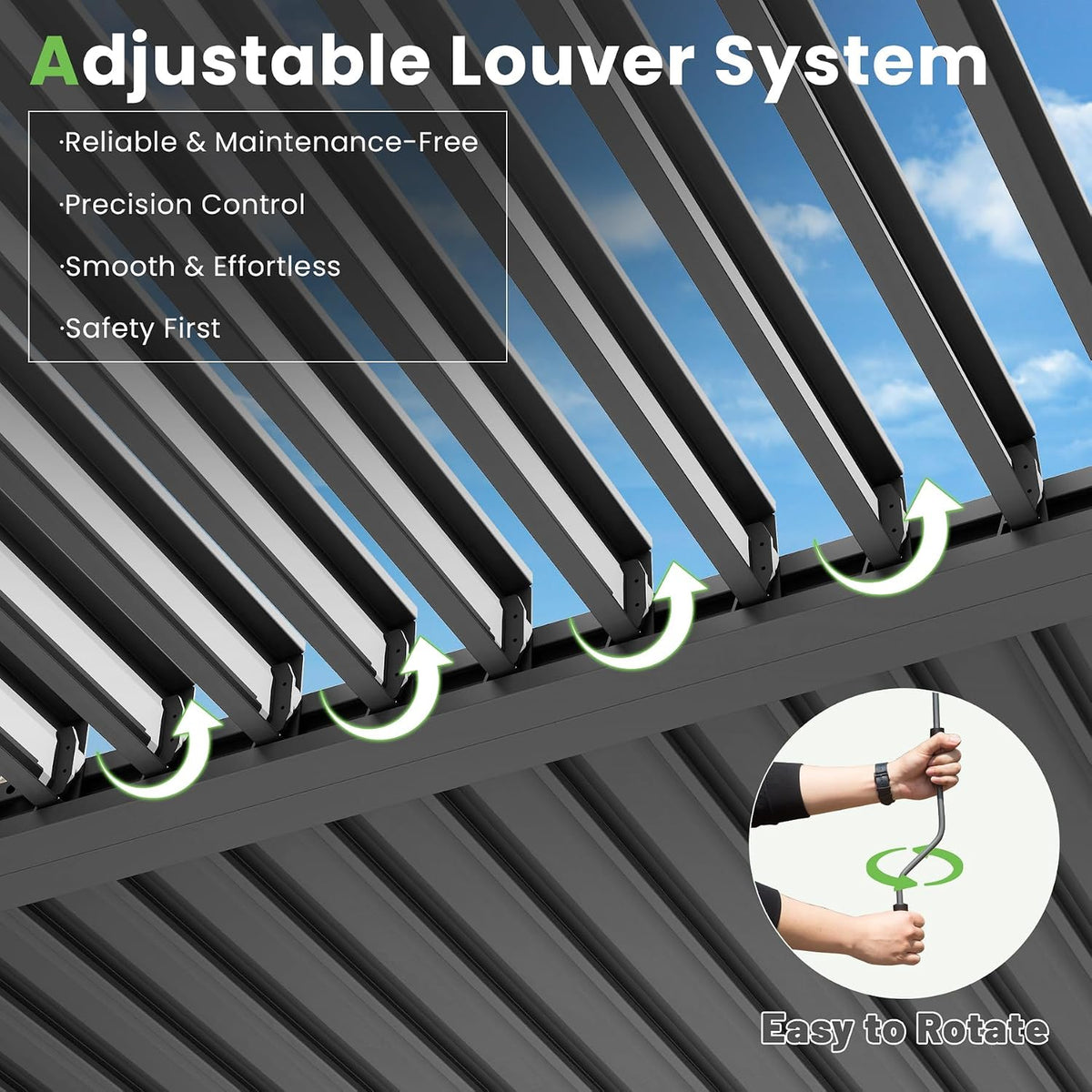 Domi 14' x 24' Louvered Pergola