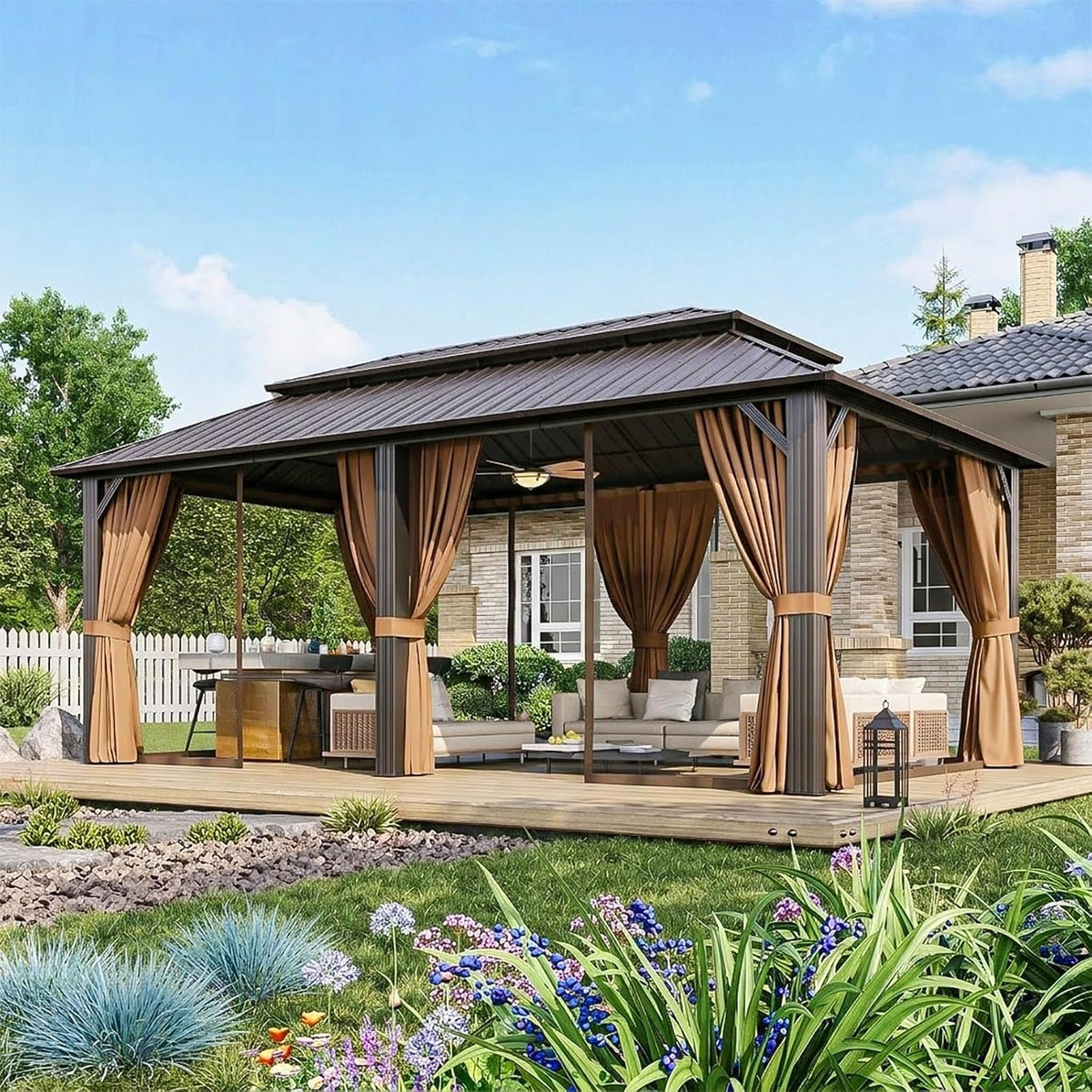 Aoxun 12' x 16' Hardtop Gazebo
