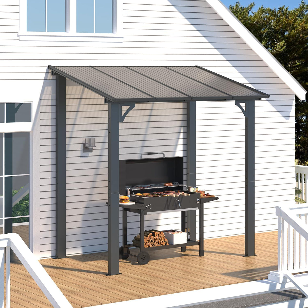 AECOJOY 20' x 8' Lean-to Gazebo