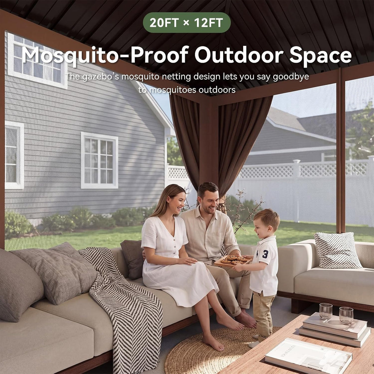 Aoxun 20' x 12' Hardtop Gazebo