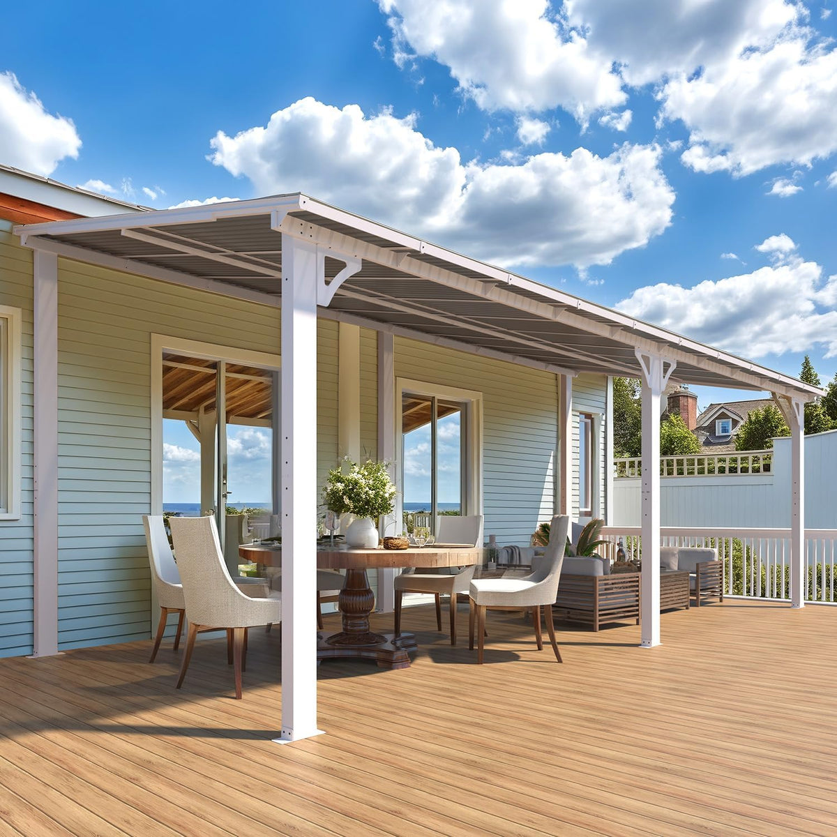 AECOJOY 20' x 8' Lean-to Gazebo