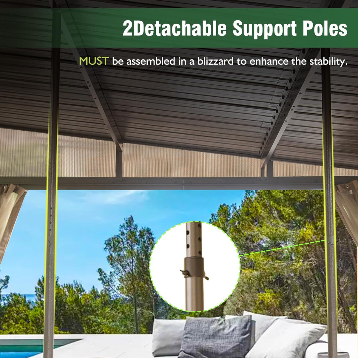 Domi 12' x 14' Lean-to Gazebo