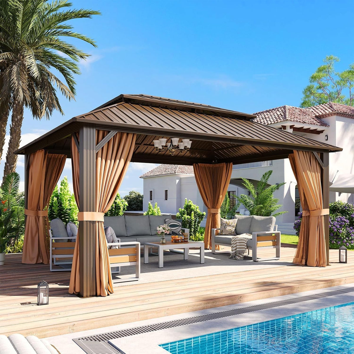 Aoxun 20' x 12' Hardtop Gazebo