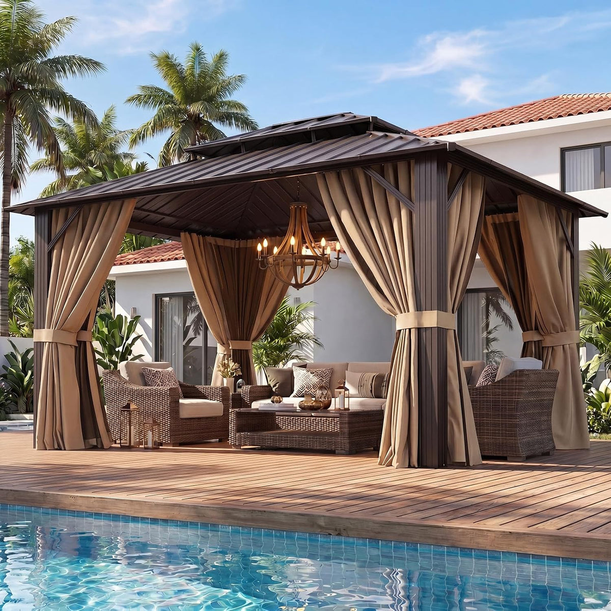 Aoxun 20' x 12' Hardtop Gazebo