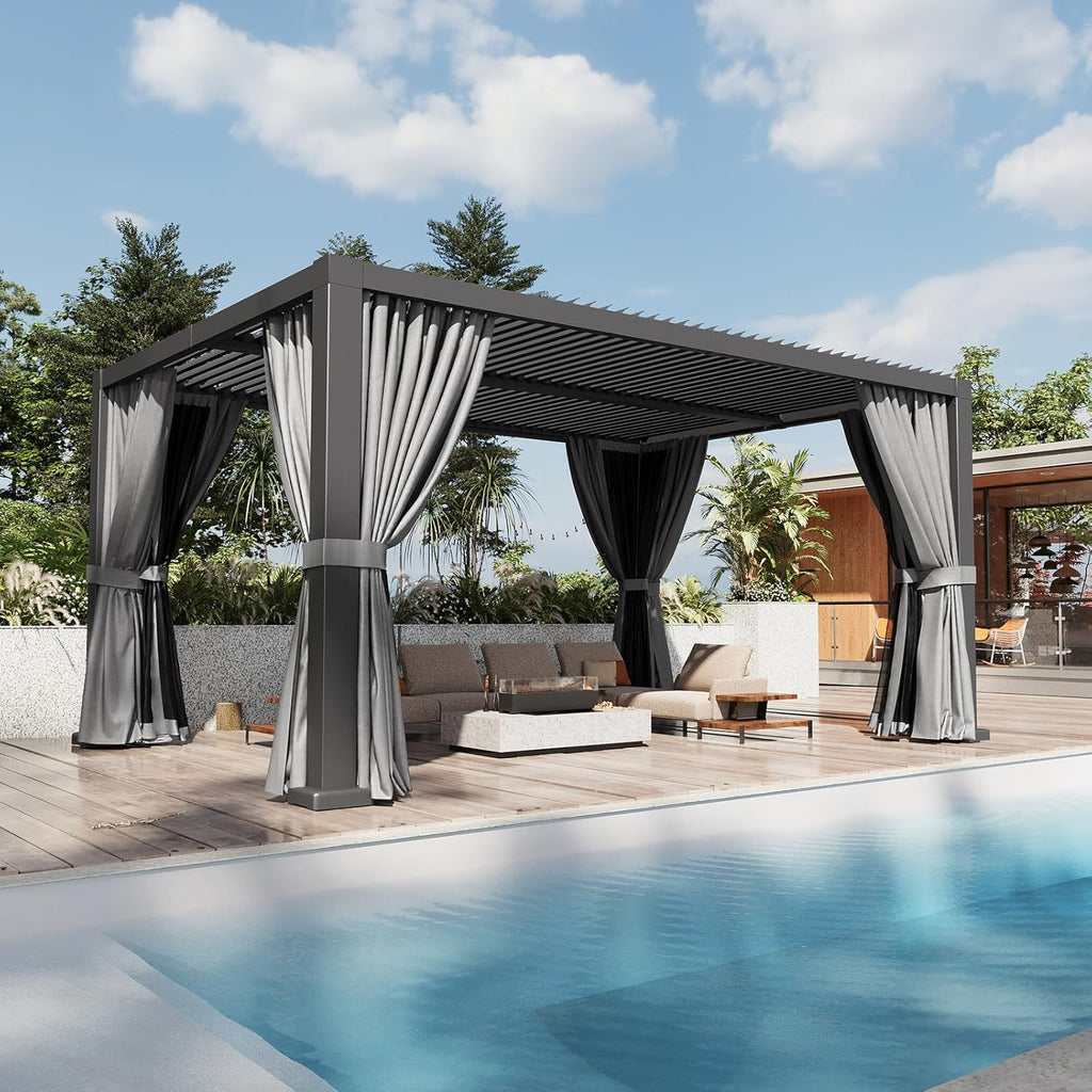 Aoxun 12' x 16' Louvered Pergola