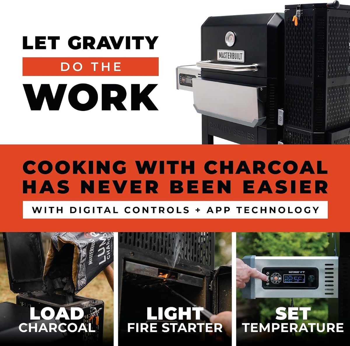 Masterbuilt Gravity Series 800 Charcoal Smoker - 800 Sq In