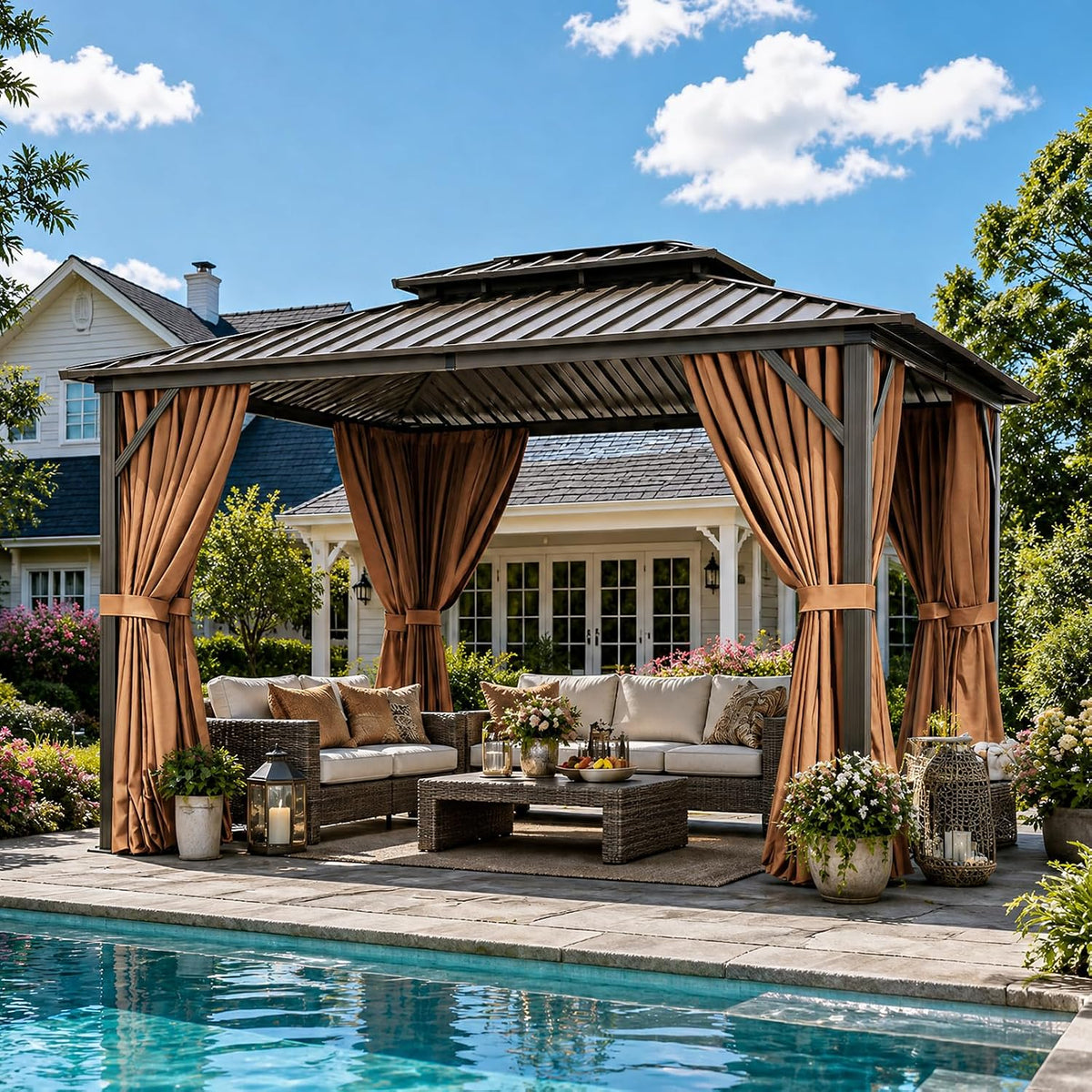 Aoxun 12' x 16' Hardtop Gazebo