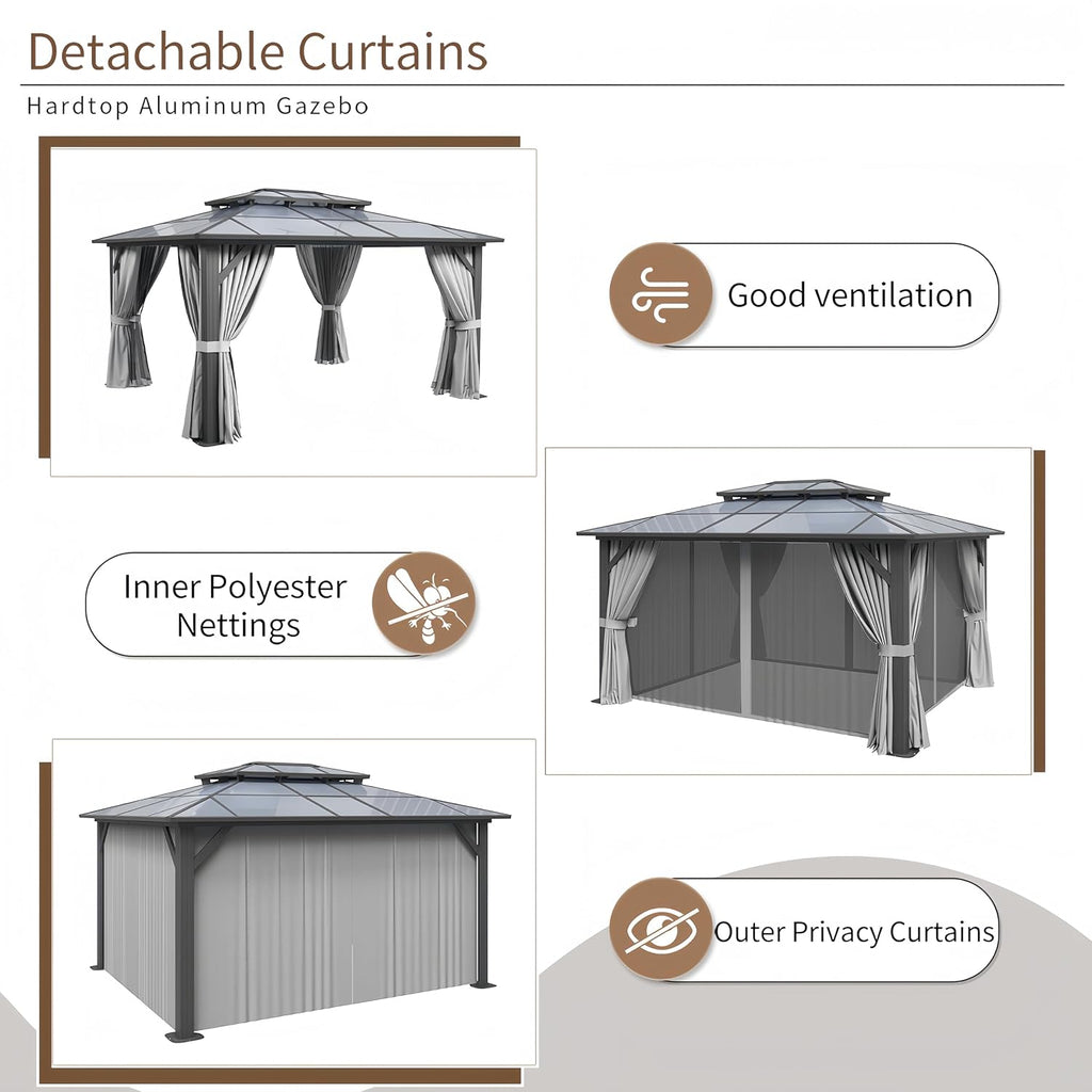 Breezestival 12' x 14' Hardtop Gazebo
