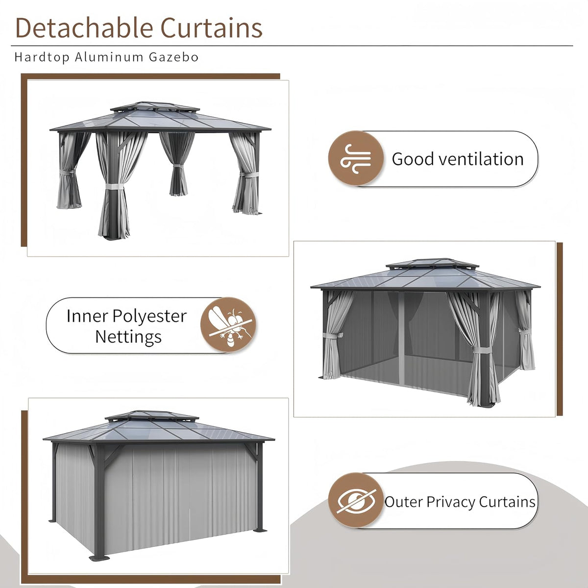 Breezestival 12' x 14' Hardtop Gazebo